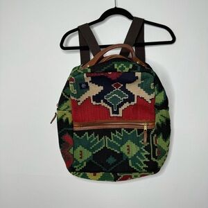 Res Ipsa Moroccan embroidered multicolor Kilim backpack